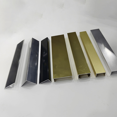 현대 아파트용 장식용 알루미늄 프로필 금색 흑색 0.8mm-2.0mm 두께