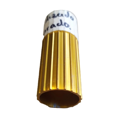 맞춤형 0.30mm 두께 골드 애노딩 알루미늄 튜브 프로파일 5.8-6.0M 길이