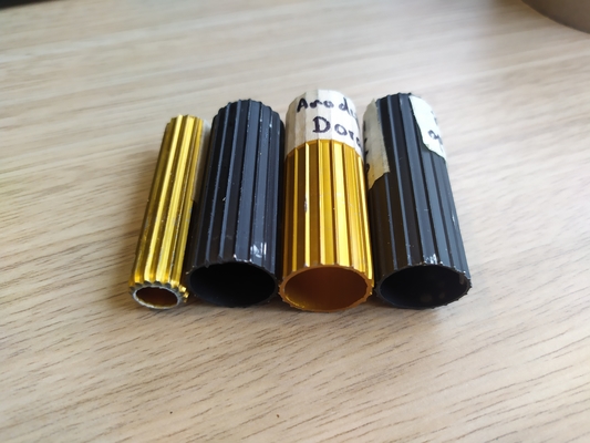 맞춤형 0.30mm 두께 골드 애노딩 알루미늄 튜브 프로파일 5.8-6.0M 길이